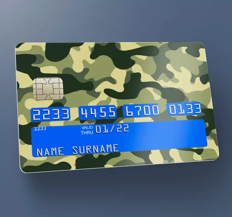 Nalepka camo zelene in rjave karte - TenStickers