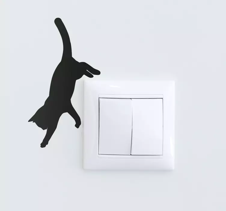 Mačka bo skočila mačka nalepka - TenStickers