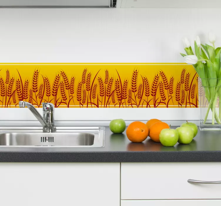 Nalepka oboda s pšeničnim poljem - TenStickers