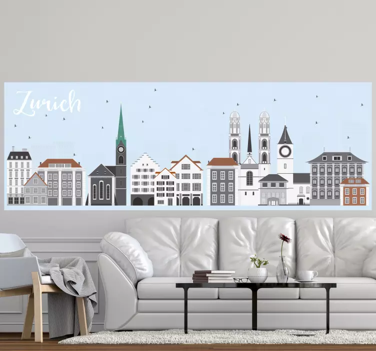 Nalepka zürich city landscape country - TenStickers