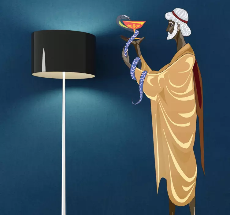 Nalepka mitologije asklepija - TenStickers