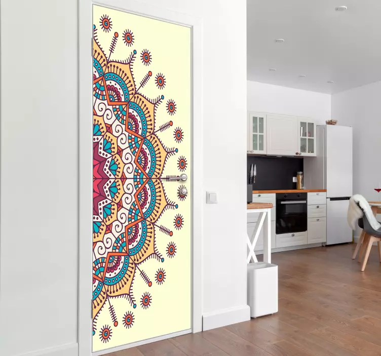 Vintage mandala decal vrata - TenStickers