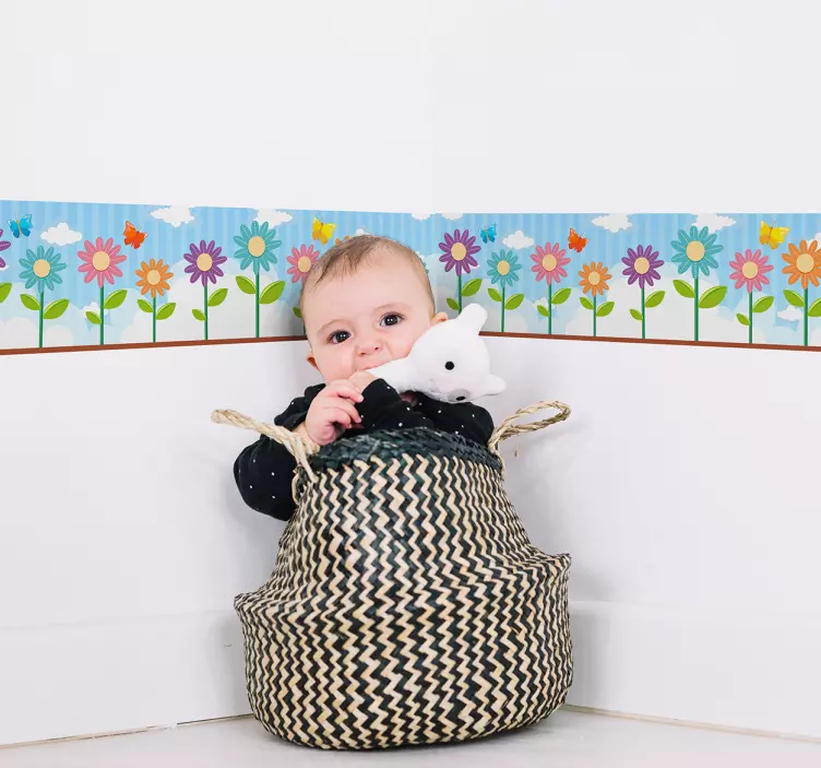 Nalepka ob meji s stenami spomladi - TenStickers