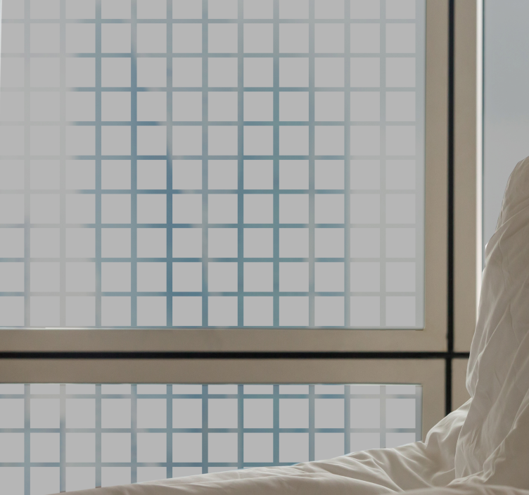 Nalepka za okna s sivimi kvadratki - TenStickers