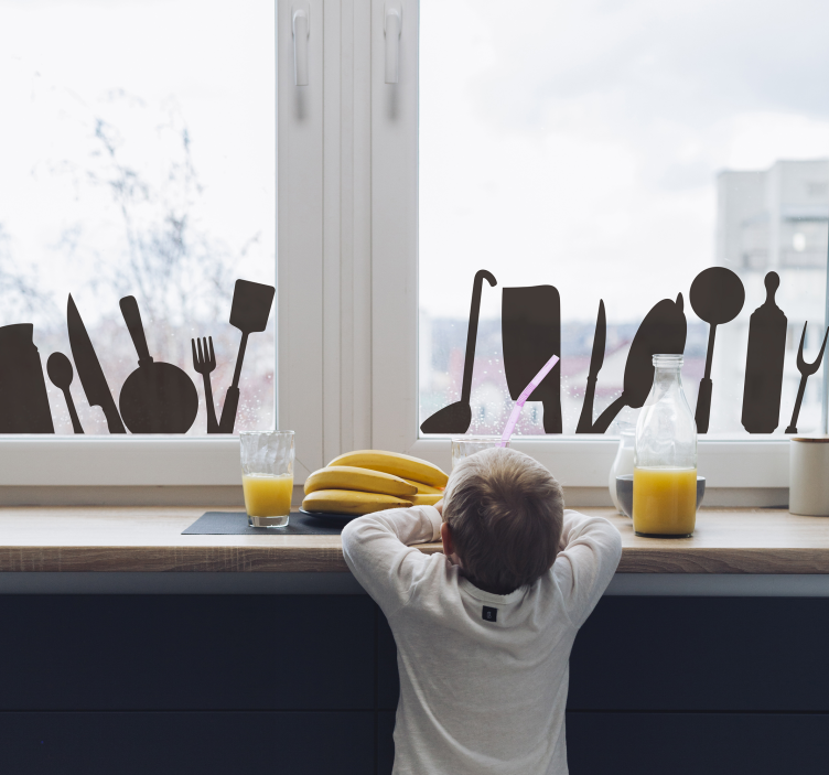 Nalepka za okno v kuhinjski kuhinji - TenStickers