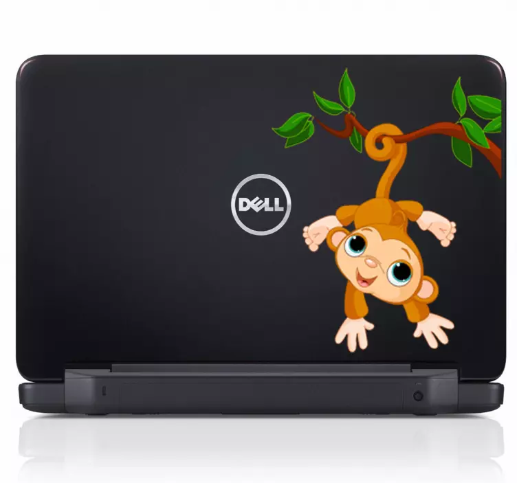 Nalepka opica visi na drevesnih otrocih - TenStickers