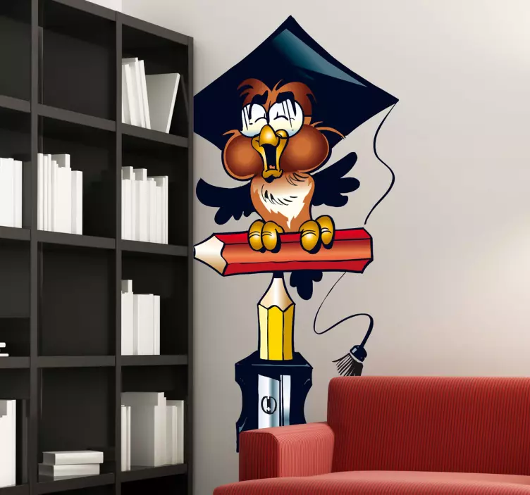 Nalepka otroka učiteljice sova - TenStickers