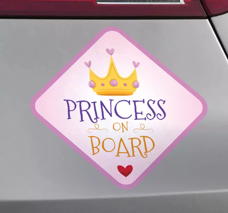 Nalepka princesa v avtu dojenček - TenStickers