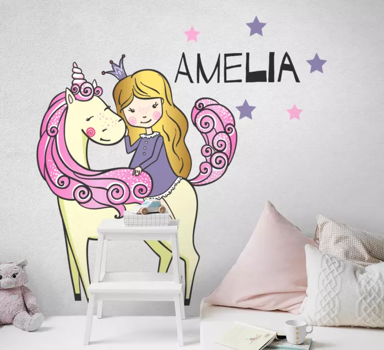 Nalepka princesa na konju - TenStickers