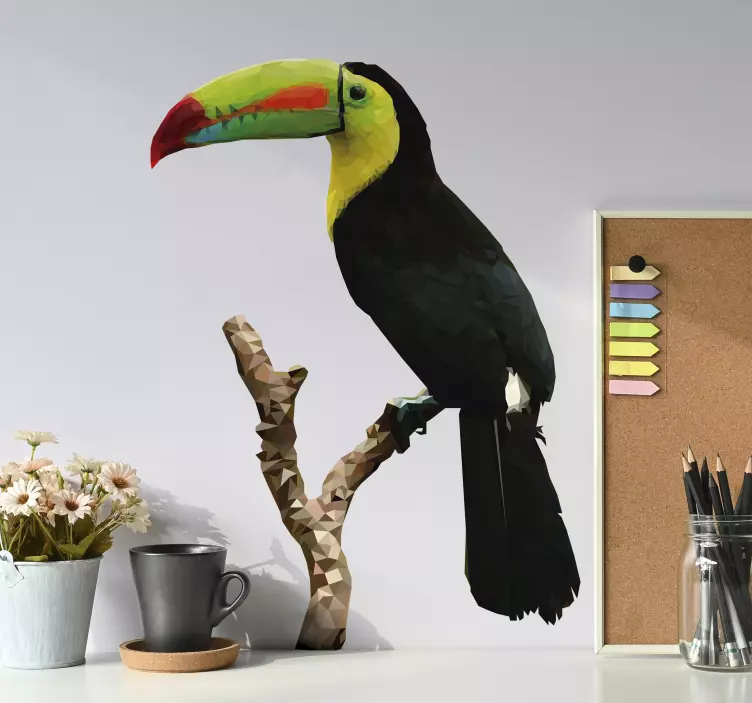 Toucan risanje ptičje stenske nalepke - TenStickers