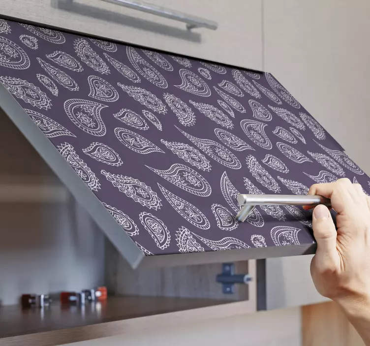 Retro nalepka pohištva paisley - TenStickers