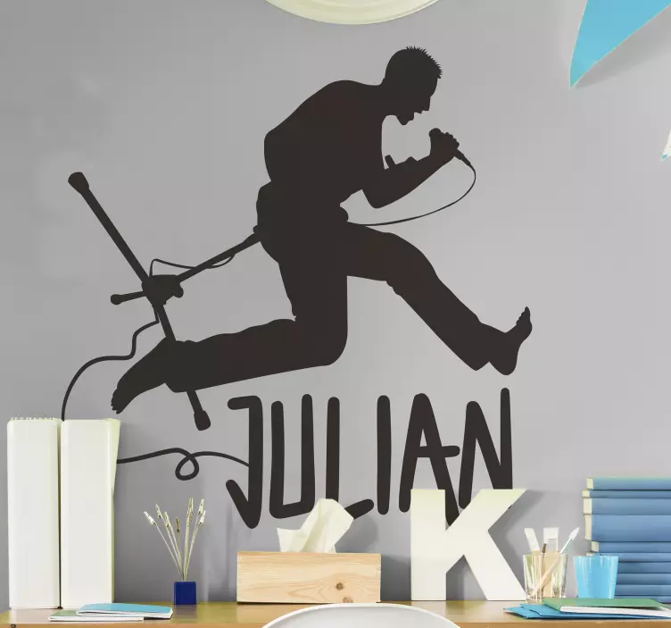 Glasbena nalepka rock pevka - TenStickers