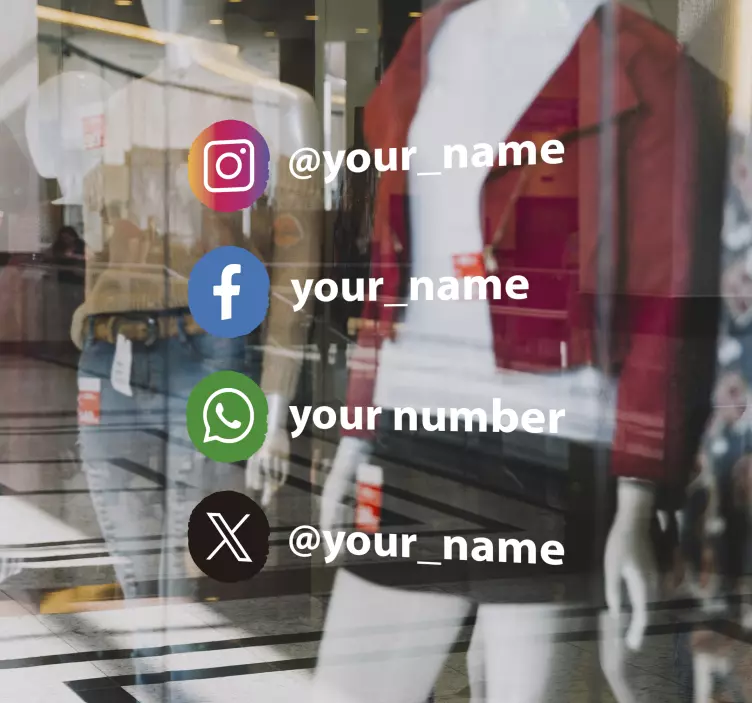 Socialni mediji pika ikone vinil znak - TenStickers