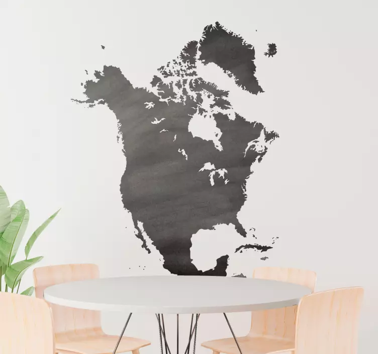 Severna amerika piše na nalepki - TenStickers