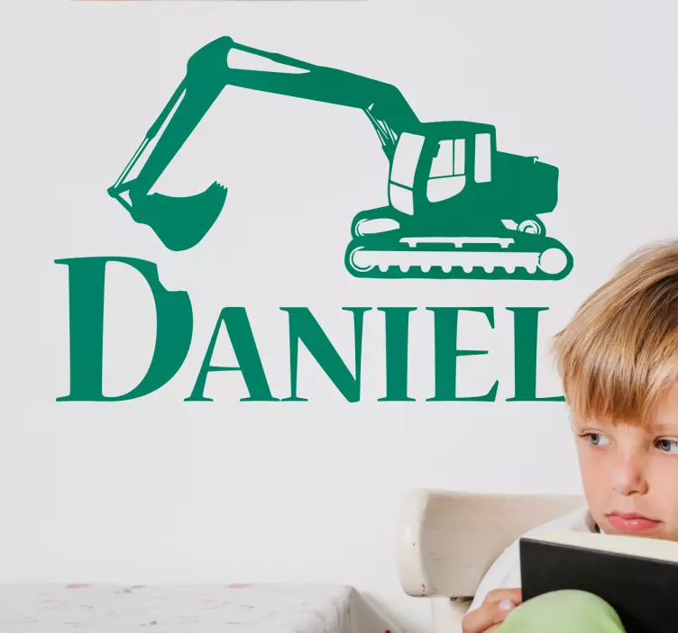 Nalepka za steno besedila bagerja - TenStickers