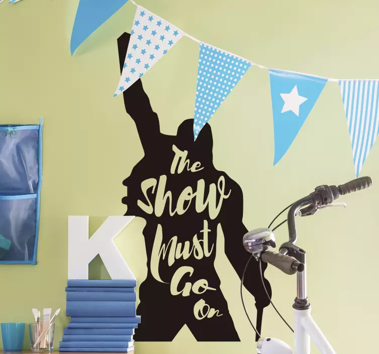 Freddie mercury nalepka za pop glasbo na polovici telesa - TenStickers