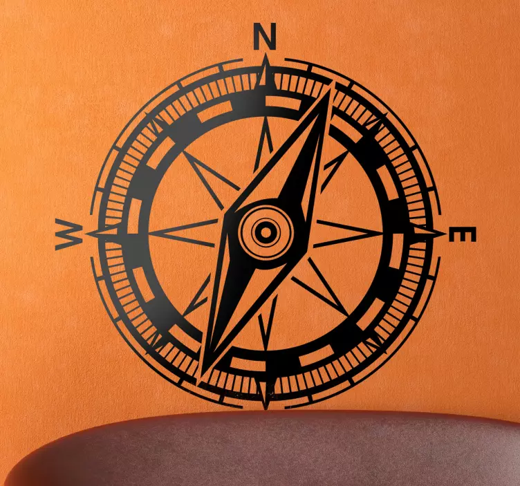 Nalepka stene geografske kompas - TenStickers