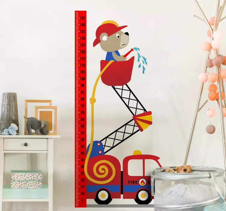 Nalepka višine grafikona višine gasilskega vozila - TenStickers