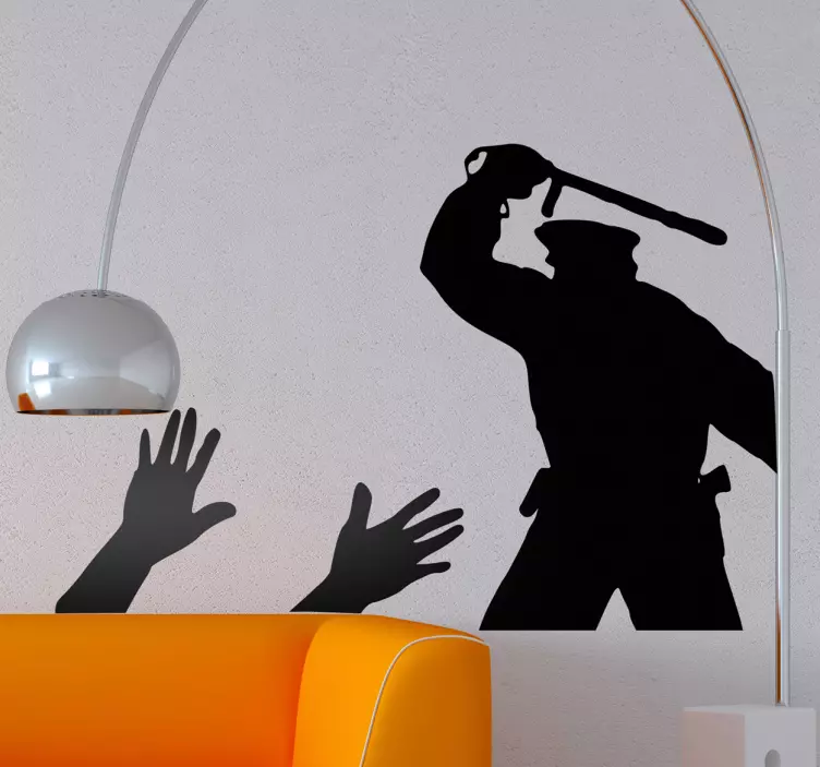 Nalepka stene policijske brutalnosti - TenStickers