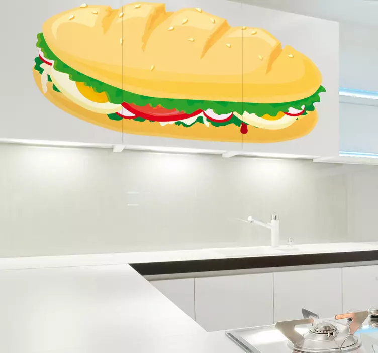 Nalepka veggie sendviča - TenStickers