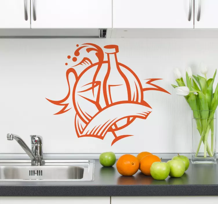 Nalepka vinske koktajlnice - TenStickers