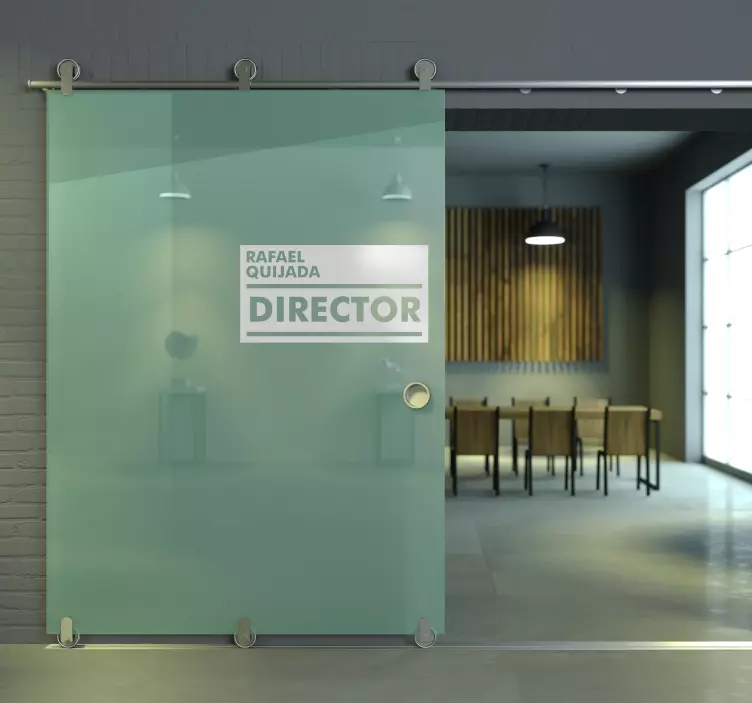 nalepka z imenom na vratih pisarne - TenStickers