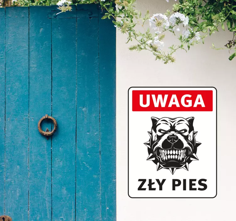 Nalepka za nevarne pasje vinile - TenStickers