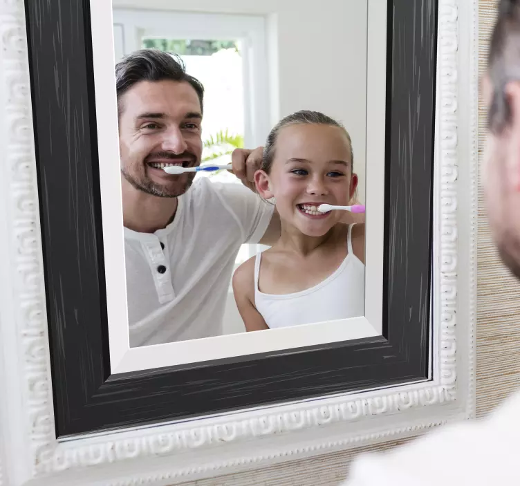 Nalepka z ogledalom črnega okvirja - TenStickers