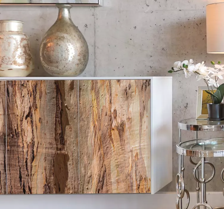 Nalepka za pohištvo iz teksture rjavega lubja - TenStickers