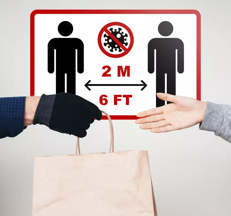 Vinilna oznaka varnostne razdalje - TenStickers