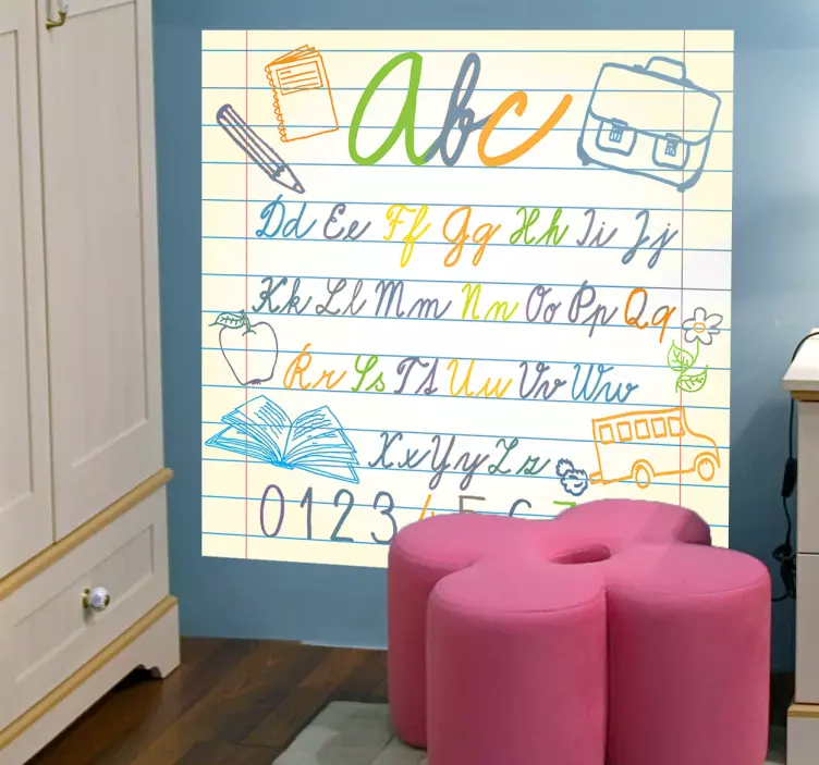 Nalepka za beležnice za otroke v abecedi - TenStickers