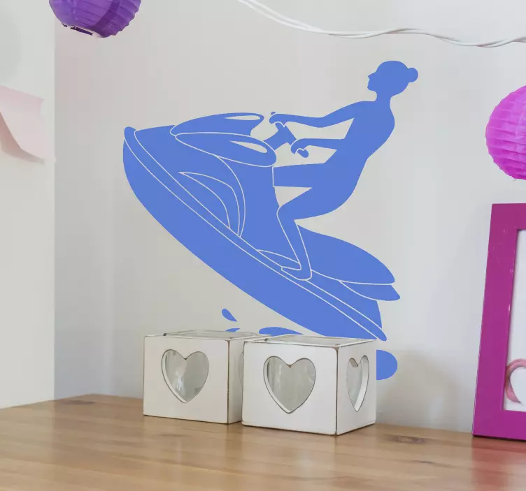 Nalepka za ekstremne športe jetski silhueta - TenStickers