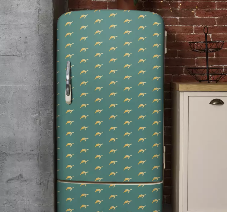 Geometrijska nalepka za hladilnik želve - TenStickers