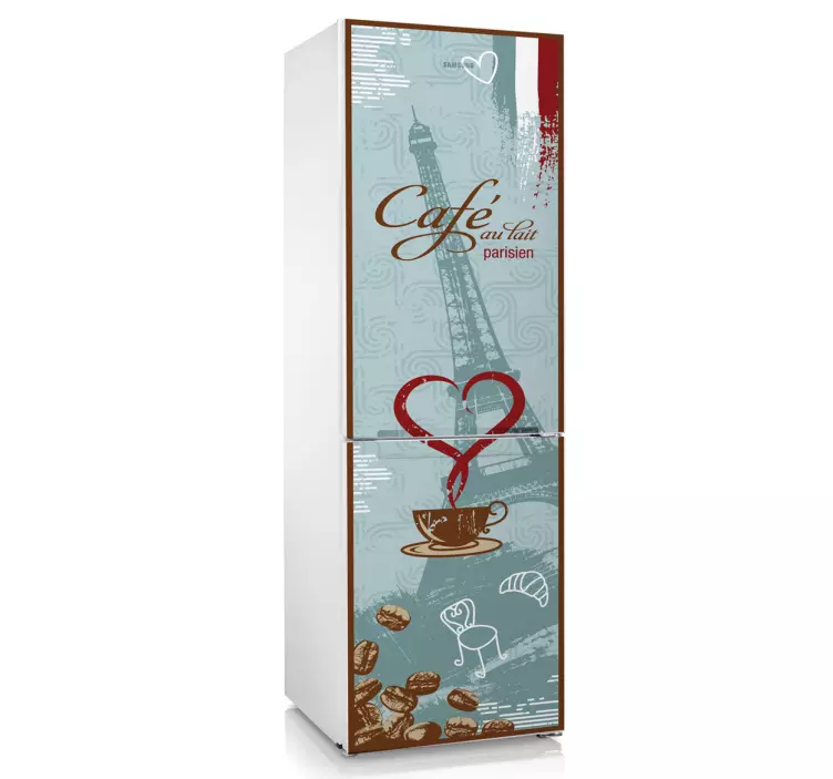 Nalepka za hladilnik francoske kave - TenStickers