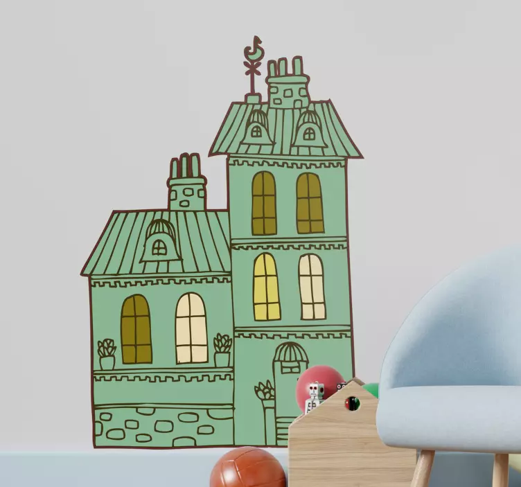 Nalepka za ilustracijo stavbe - TenStickers