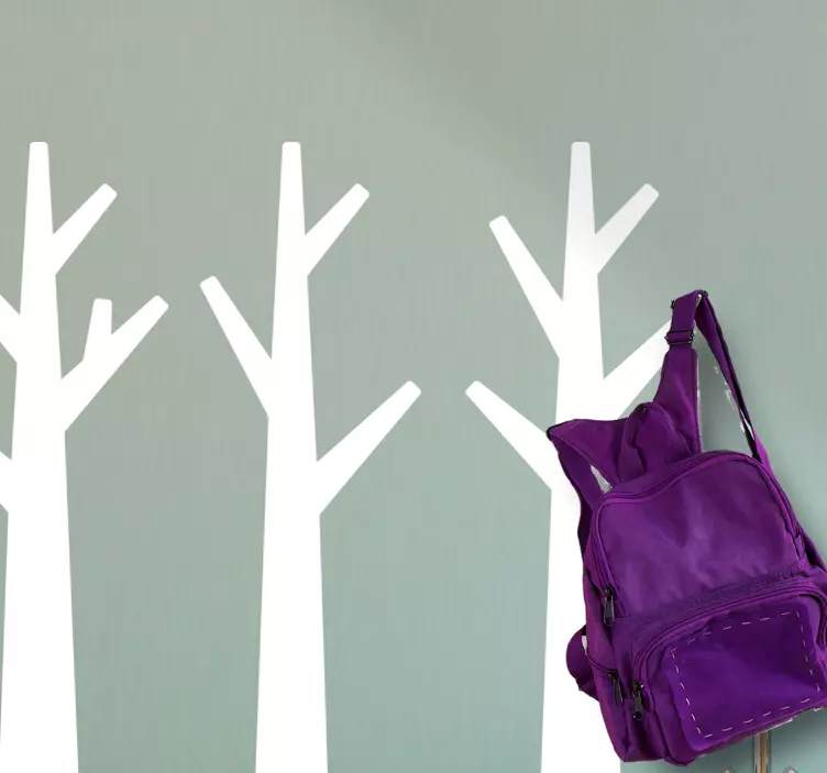 Nalepka obešalnik za belo drevo - TenStickers