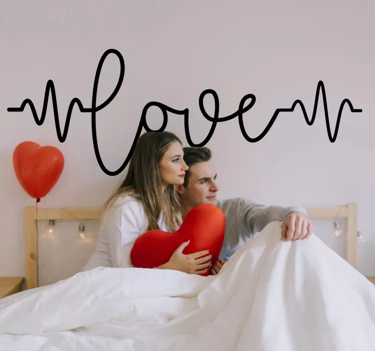 Nalepka ljubezni do srčnega utripa - TenStickers