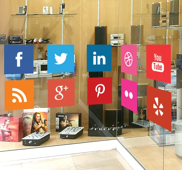 Nalepka za logotip socialnih medijev - TenStickers