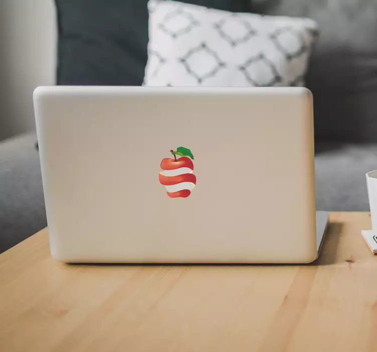 Jabolčna lupina macbook sadje nalepka za prenosni računalnik - TenStickers