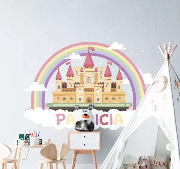 Nalepka za risanke fantazijskega gradu - TenStickers