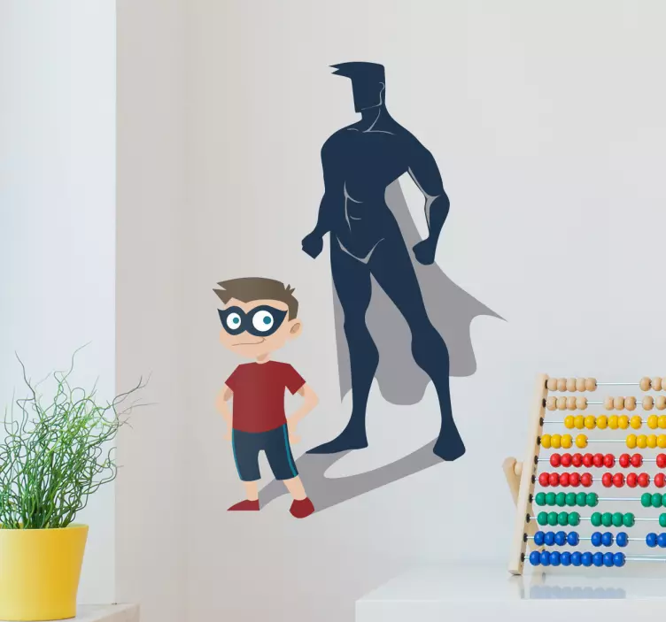 Nalepka za stene za otroke super junak superheroj - TenStickers