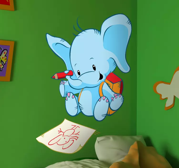 Nalepka za otroško barvo elephante - TenStickers