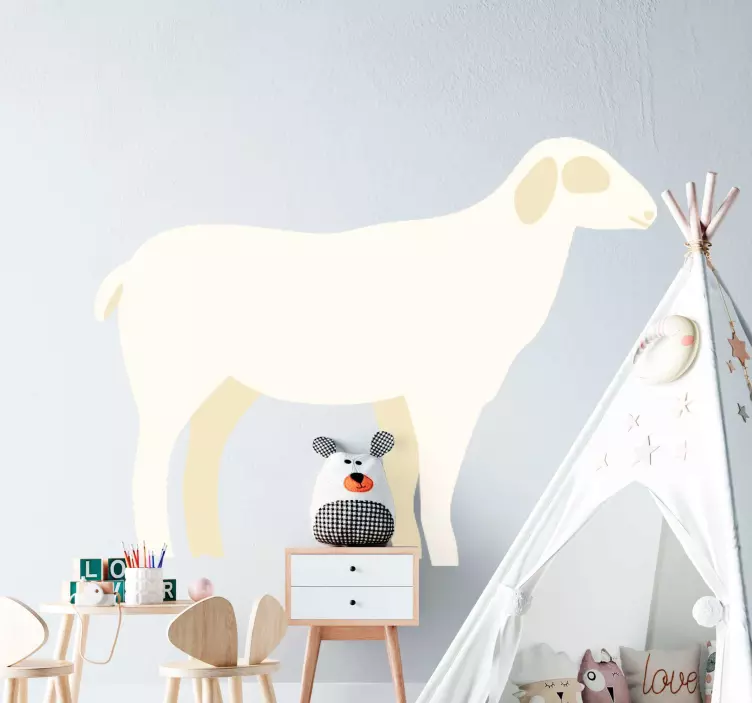 Stenska nalepka za ovce na kmetiji bovec - TenStickers