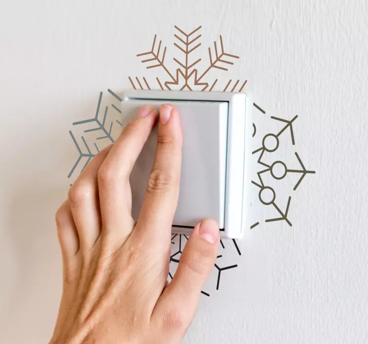 Nalepka za stikalo za snežinke - TenStickers