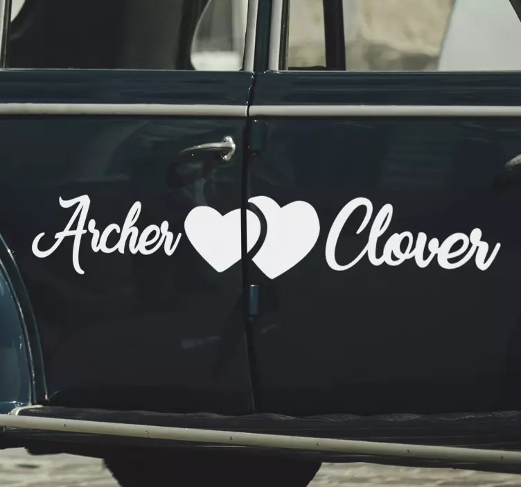 Nalepka avtomobila na poročni slovesnosti - TenStickers