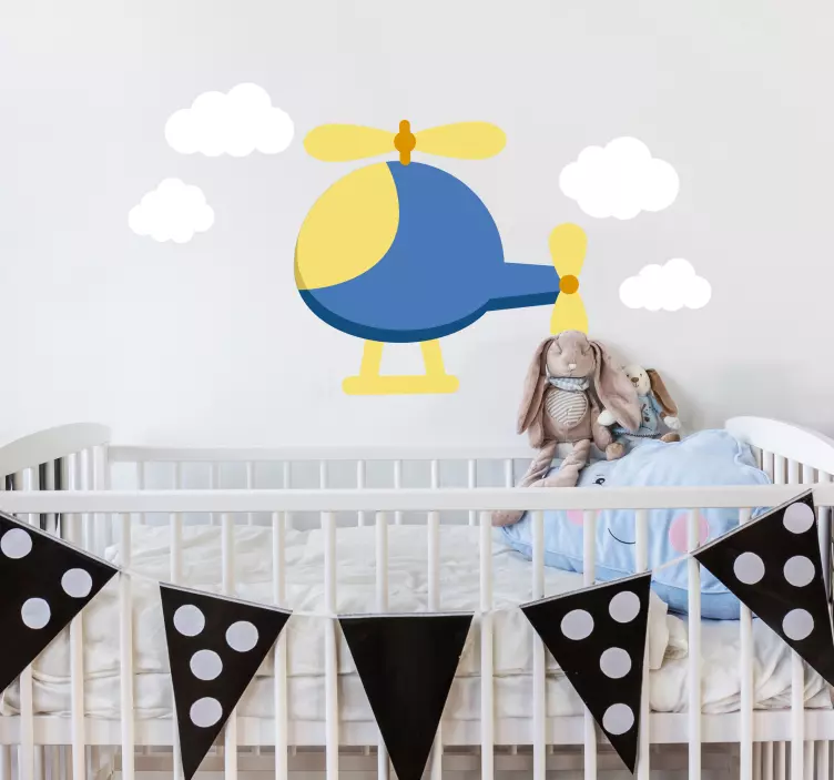 Nalepka za prijazen helikopter za otroke - TenStickers