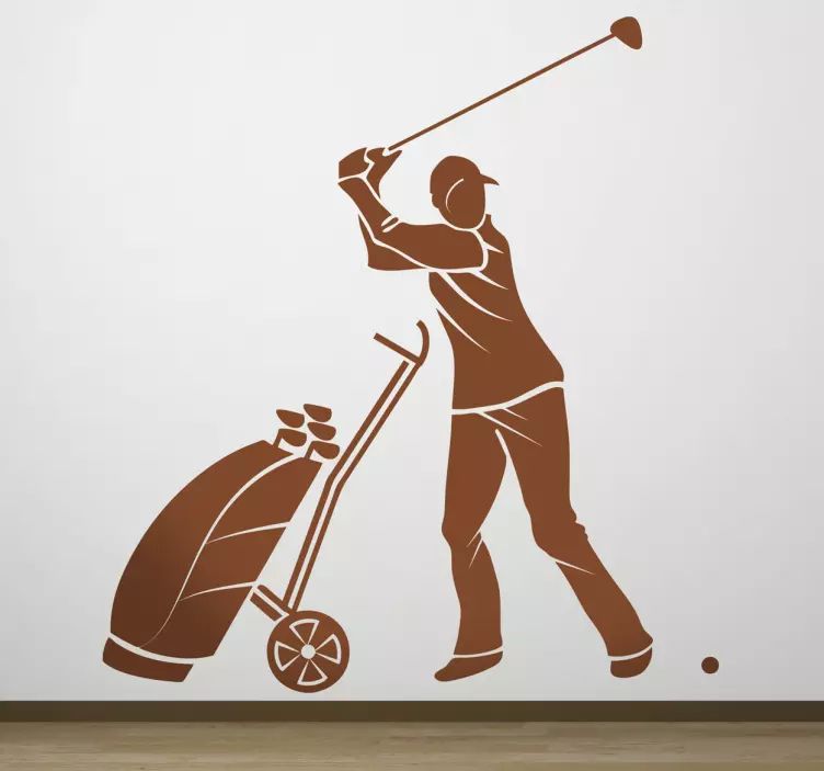 Nalepka za profesionalno golfer silhueto - TenStickers