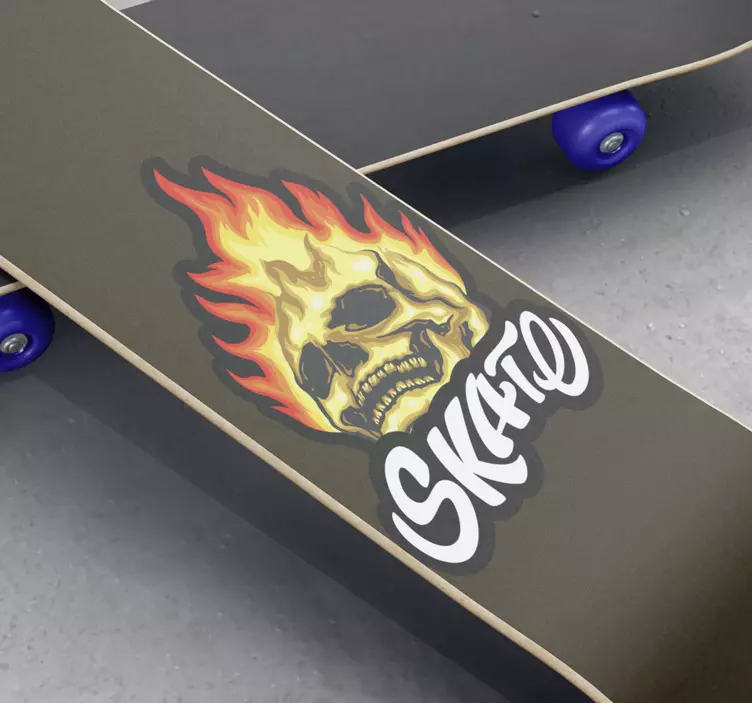 Nalepka za rolko flame skull - TenStickers