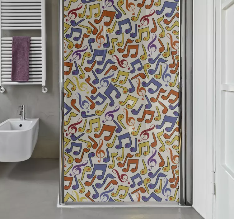 Nalepka za glasbene note tuš glave - TenStickers