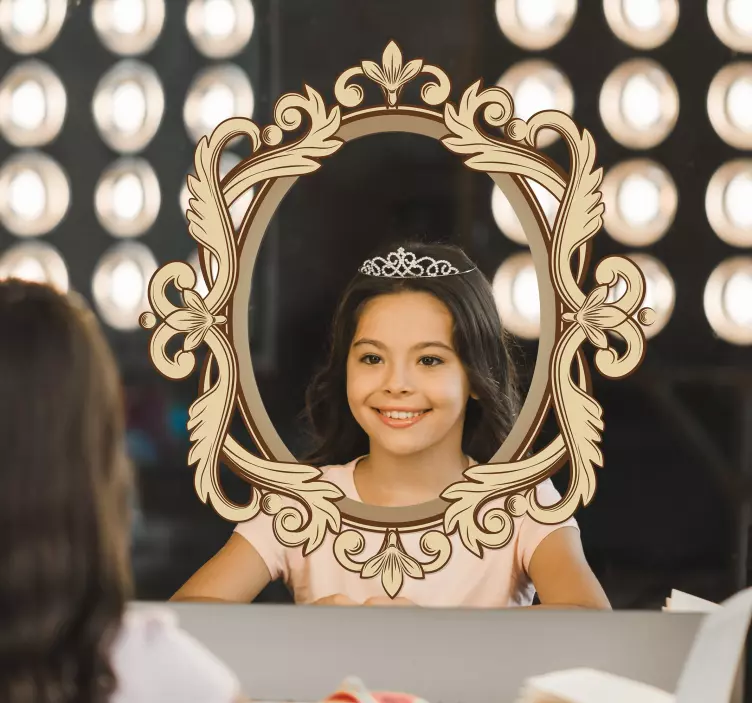 Vintage nalepka z ovalnim okvirjem - TenStickers